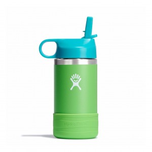 Hydro Flask 12 oz Kids Wide Mouth w/ Straw Cap Grass | 201948-AIO