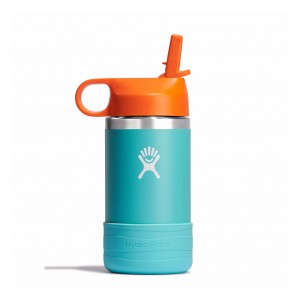 Hydro Flask 12 oz Kids Wide Mouth w/ Straw Cap Seaspray | 184903-OWA