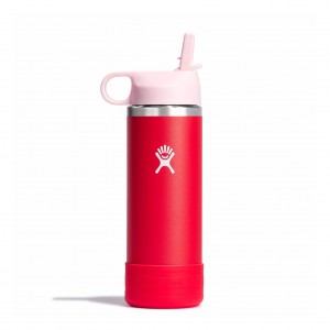 Hydro Flask 18 oz Kids Wide Mouth w/ Straw Cap Goji | 962813-QWJ