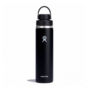 Hydro Flask 24 oz Wide Mouth with Flex Chug Cap Zwart | 783901-DLB