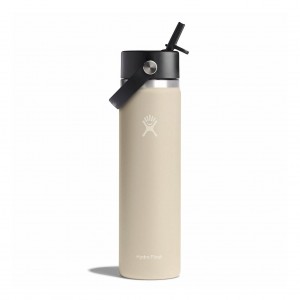 Hydro Flask 24 oz Wide Mouth with Flex Straw Cap Oat | 597640-YIK