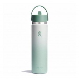 Hydro Flask 24 oz Wide Mouth with Flex Straw Cap Matcha Ombre | 392548-ZCE