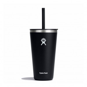 Hydro Flask 28 oz All Around™ Tumbler with Straw Lid Zwart | 079516-QNY