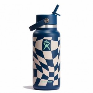 Hydro Flask 32 oz Wide Mouth with Flex Straw Cap Indigo | 305298-FHM
