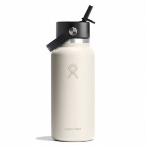 Hydro Flask 32 oz Wide Mouth with Flex Straw Cap Ivory | 972136-LFY