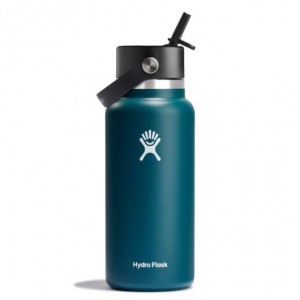 Hydro Flask 32 oz Wide Mouth with Flex Straw Cap Jade | 206159-UIG