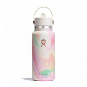 Hydro Flask 32 oz Wide Mouth with Flex Straw Cap Sugar Crush | 963475-OHJ
