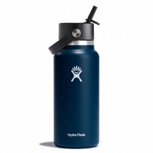 Hydro Flask 32 oz Wide Mouth with Flex Straw Cap Indigo | 468732-HLE