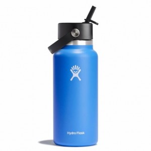 Hydro Flask 32 oz Wide Mouth with Flex Straw Cap Cascade | 023641-FUE