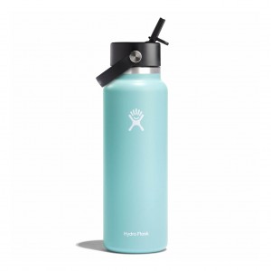 Hydro Flask 40 oz Wide Mouth with Flex Straw Cap Dew | 210564-QAR