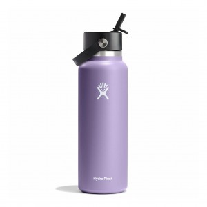 Hydro Flask 40 oz Wide Mouth with Flex Straw Cap Moonshadow | 286937-QFU